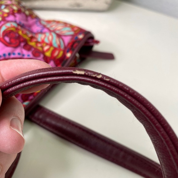 Vera Bradley Quilted Tote Bag in‎ "Resort Medallion" Pink and Burgundy - Picture 16 of 16